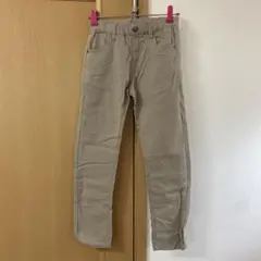ベージュ スリムフィット ボトムス 伸縮性ウエスト 子供服 140