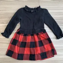 GAP フリルネック 長袖ワンピース 3歳用