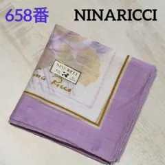 658番　ニナリッチ　ハンカチ　未使用　パープル　送料込み