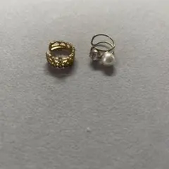 ゴールド パール ストーン イヤーカフ2個セット