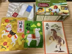 KALDI 2026年福袋 もへじ 手ぬぐいエコバッグ チョコ 福茶 ハーブ茶