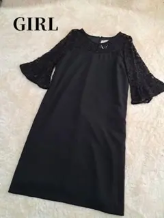 GIRL ガール レース切替え Iライン 結婚式 ワンピース ドレス 3L