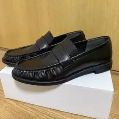 【未使用品】JEANASIS ジーナシス　シャーリング ローファー　Lサイズ　黒のサムネイル