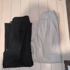 しまむらnatsuki イージーワイドパンツ 2枚セット