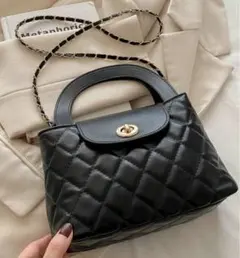 残り1点⚠️ZARAジャンル海外ブランド 上品キルティング2wayショルダーバッグ