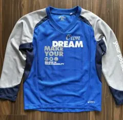 asics アシックス 長袖シャツ キッズ 130cm ブルー Tシャツのサムネイル