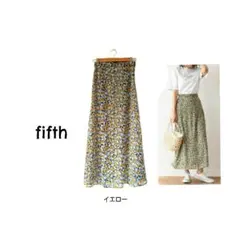 fifth/フィフス フラワーシフォンフレアスカート イエロー M