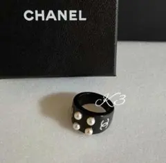 箱付‼️ヴィンテージ【Chanel】ココマーク リボン パール リング 12号 箱付‼️ヴィンテージ【Chanel】ココマーク リボン パール リング 12号