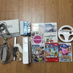 Wiiゲーム本体と7本カセットセット ・