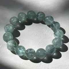 ✨ミントグリーン✨エンジェルフェザーフローライト ブレスレット 約14mm