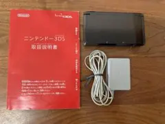 【ニンテンドー　3DS ブラック】 充電器　タッチペン　説明書付き