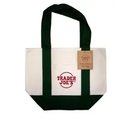 限定タグ付き Trader Joe’s ミニ キャンバス トートバッグ グリーン