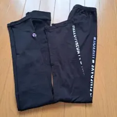 ブラック プリント スパッツ 135cm　2枚セット