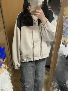 WEGO マウンテンパーカー アイボリー×黒