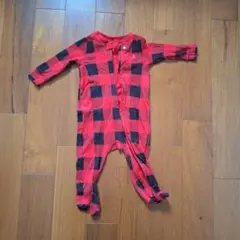 最終値下【babyGAP】チェック柄ロンパース 65 60-70