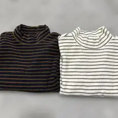 ユニクロ ハイネックストップス 2枚セット 130cm
