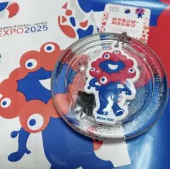 万博ミャクミャク　3Dラバーマスコットキーチェーン☆赤☆青