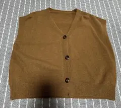 SHEIN DAZYブラウン ノースリーブセーター Sサイズ