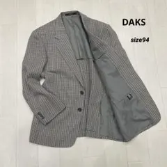 DAKSダックス　テーラードジャケット　総柄　チェック柄