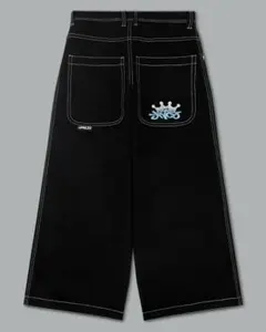 Y2K JEANS ワイドデニムパンツ ブラックのサムネイル