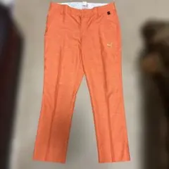 PUMA オレンジ ゴルフパンツ S