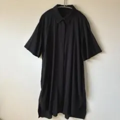 LOWRYSFARM ローリーズファーム ブラック 半袖 シャツワンピース