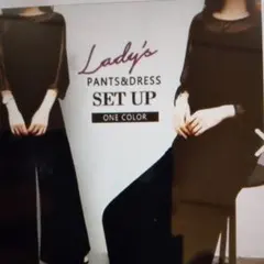 レディース セットアップ ワイドパンツ シースルー フォーマル ブラック