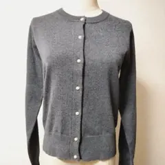 index グレー ニットカーディガン M 前開き ワールド