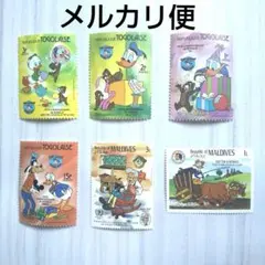 海外 ディズニー切手 セット ドナルドダック ピノキオ コレクション　コラージュ