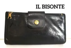 IL BISONTE　イルビゾンテ　レザー　長財布　コンチョ　ロゴ型押し　本革