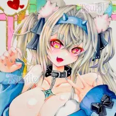 手描きイラスト フワワ・アビスガード ホロライブ