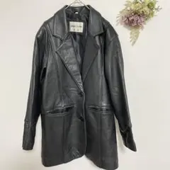 ヴィンテージ　レザージャケット　ラムレザー　Mサイズ　革ジャン　レディース