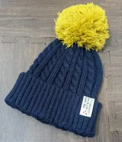 SHOO-LA-RUEのネイビー ニット帽 ポンポン付き　セール中〜♪