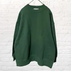 11173 any FAM 長袖スウェット トレーナー グリーン 裏起毛 緑