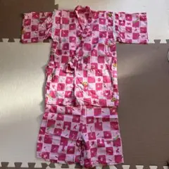 ピンク 甚平 綿100% 100cm