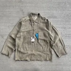 90s US ARMY M35型　leather shirt プルオーバー