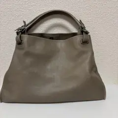 値下げ ヒロフ ソーロ シボレザー Hロゴ トートバッググレー - メルカリ