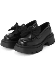 GRL リボン厚底レザーローファーci499