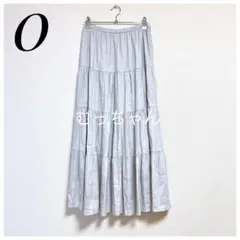 【美品】 ミラオーウェン Mila owen リネン ティアード スカート 0