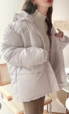 【在庫処分の為大幅値下げ】クリーニング済◎スタンドネックフェイクダウン Lサイズ