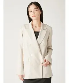 FRAY I.D ダブルブレストテーラードジャケット ベージュ 0