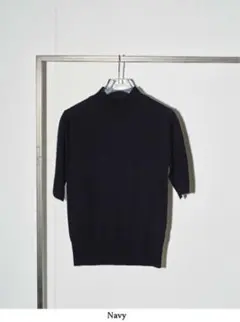 TODAYFUL Halfsleeve Highgauge Knit ネイビーのサムネイル