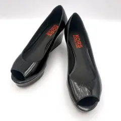 MICHAEL KORS オープントゥ ウェッジ パンプス 23.5 ブラック