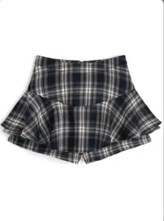 GRL グレイル チェック柄フリルスカートパンツ ks006a