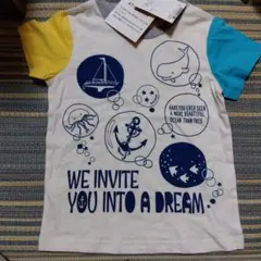 新品　キムラタン　半袖　Tシャツ 110サイズ　マリン　くじら　くらげ　魚のサムネイル