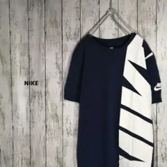 NIKE ナイキ ビッグロゴプリント スウッシュ ネイビー S