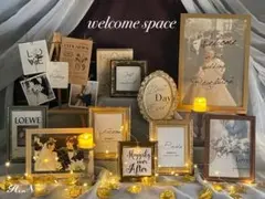 ウェルカムスペース✨まとめ売り お買い得セット 受付サイン トレペ付き 挙式装飾