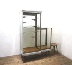 2078 英国ビンテージ ガラスケース 飾り棚 キャビネット 店舗什器