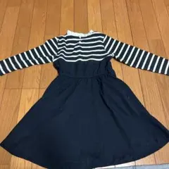 ストライプ長袖ワンピース 120