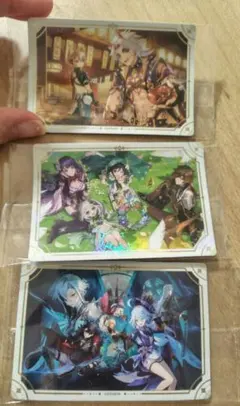 新品！　原神　シールウエハース　3枚セット　まとめ売り